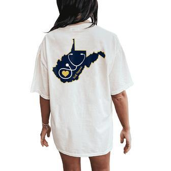 West Virginia Nurse And Medical Wv Women's Oversized Comfort T-Shirt Back Print - Monsterry DE