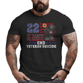 22 A Day Take Their Lives End Veteran Suicide Supporter Big and Tall Men T-shirt | Mazezy