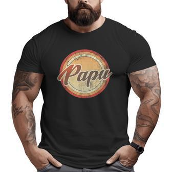 Graphic 365 Papu Vintage Retro Father's Day Men Big and Tall Men T-shirt | Mazezy