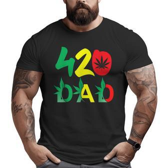 420 Dad Weed Smoke Dope Father Smoker Smoking Fun Men Big and Tall Men T-shirt | Mazezy