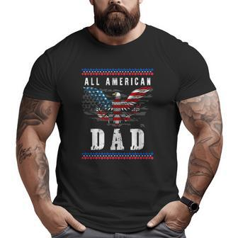 4Th Of July American Flag Dad Big and Tall Men T-shirt | Mazezy