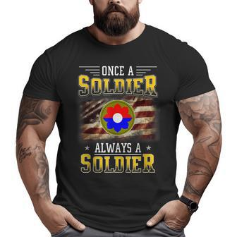 9Th Infantry Division Veteran Always A Soldier Big and Tall Men T-shirt | Mazezy