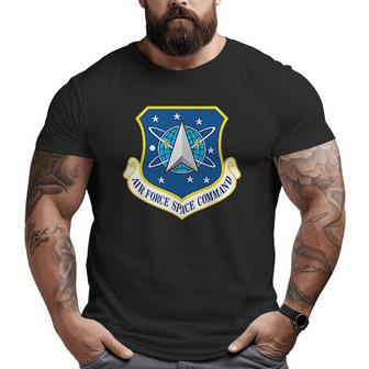 Air Force Space Command Afspc Military Veteran Insignia Big and Tall Men T-shirt | Mazezy
