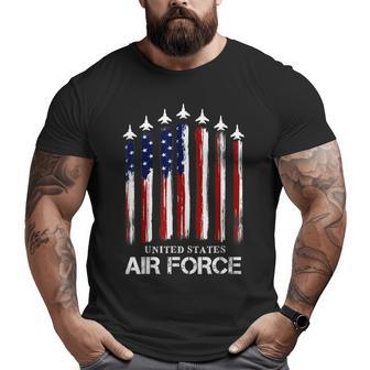 Air Force Us Veterans American Flag 4Th Of July Patriotic Big and Tall Men T-shirt | Mazezy