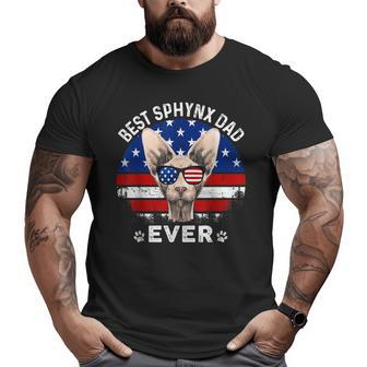 American Flag 4Th Of July Sphynx Dad T Cat Lovers Big and Tall Men T-shirt | Mazezy