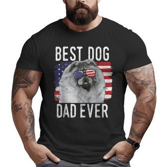 American Flag Best Dog Dad Ever Chow Chow Usa Big and Tall Men T-shirt | Mazezy