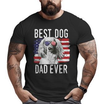 American Flag Best Dog Dad Ever Dachshund Usa Big and Tall Men T-shirt | Mazezy