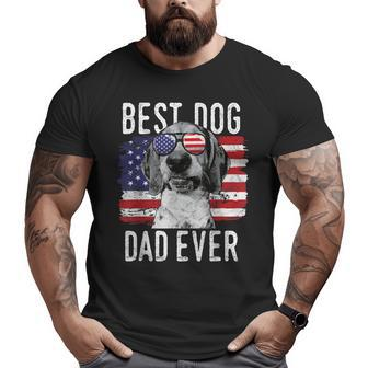American Flag Best Dog Dad Ever Treeing Walker Coonhounds Big and Tall Men T-shirt | Mazezy