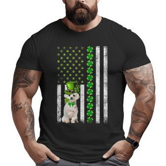 American Flag Maltese Dog St Patricks Day Big and Tall Men T-shirt | Mazezy CA