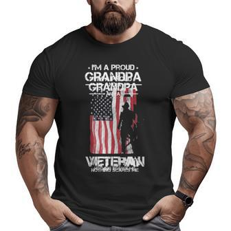 American Flag Us Grandpa Vet Veterans Day Big and Tall Men T-shirt | Mazezy