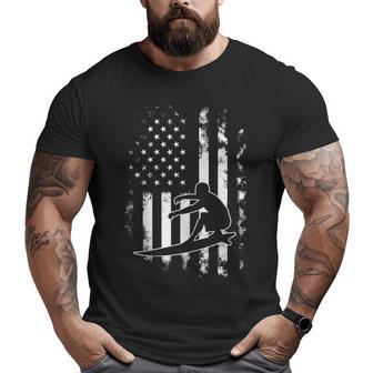 American Us Flag Surfing Surfer Big and Tall Men T-shirt | Mazezy UK