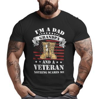 American Veteran Dad Grandpa Big and Tall Men T-shirt | Mazezy