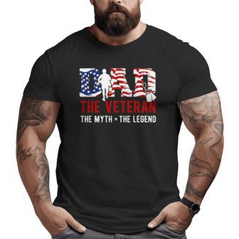 American Veteran Grandpa Dad Veteran Myth Legend Big and Tall Men T-shirt | Mazezy
