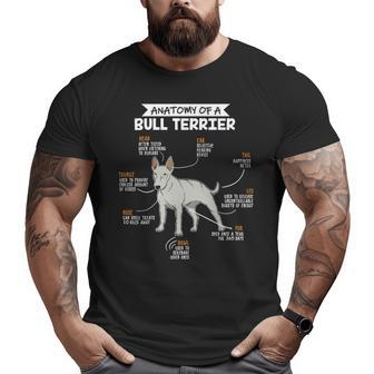 Anatomy Of A Bull Terrier Dog Dog Lover Big and Tall Men T-shirt | Mazezy