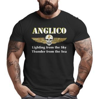 Anglico Eagle Globe Anchor Veteran T Big and Tall Men T-shirt | Mazezy