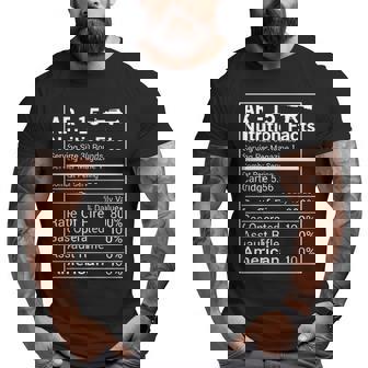 Ar 15 Nutrition Facts Big and Tall Men T-shirt | Mazezy