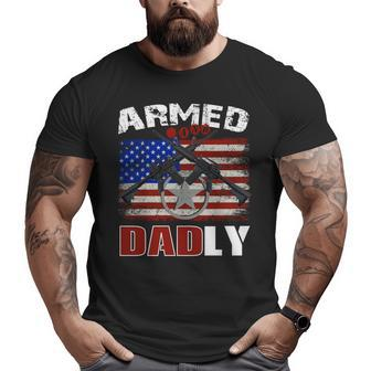Armed And Dadly 2023 Deadly Father For Fathers Day Big and Tall Men T-shirt | Mazezy