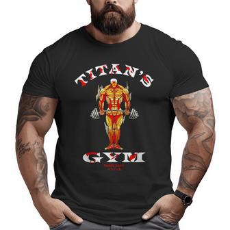 Armored Titan Gym Big and Tall Men T-shirt | Mazezy