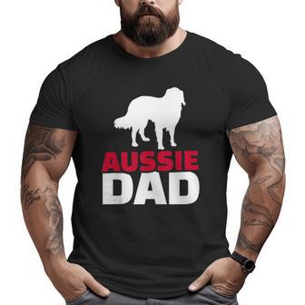 Aussie Australian Shepherd Dad Big and Tall Men T-shirt | Mazezy