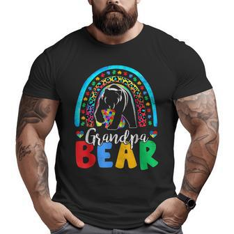 Autism Awareness Month Grandpa Bear Support Autistic Adults Big and Tall Men T-shirt | Mazezy
