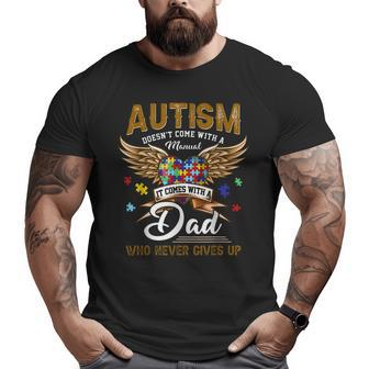 Autism Dad Doesn't Come With A Manual Autism Awarenes Big and Tall Men T-shirt | Mazezy