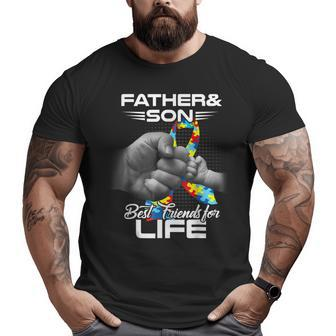 Autism Dad Father And Son Best Friends For Life Autism Big and Tall Men T-shirt | Mazezy AU