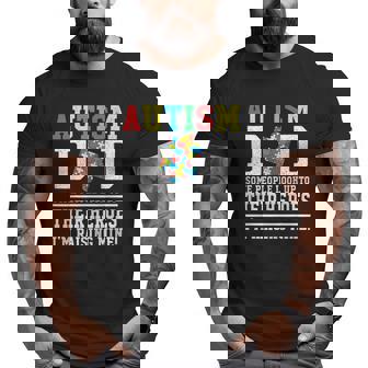 Autism Dad Some People Look Up To Their Heroes I'm Raising Big and Tall Men T-shirt | Mazezy