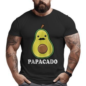Avocado Dad Vegan Guacamole Avocado Papacado Big and Tall Men T-shirt | Mazezy