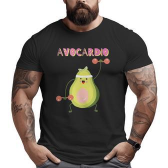 Avocardio Avocado Fitness Workout Avo-Cardio Exercise Tank Top Big and Tall Men T-shirt | Mazezy