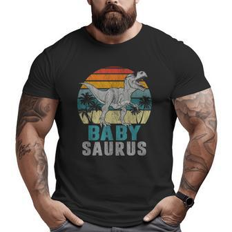 Babysaurusrex Dinosaur Baby Saurus Father's Day Big and Tall Men T-shirt | Mazezy