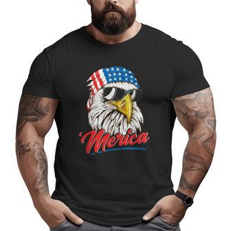Bald Eagle Merica 80S Mullet Eagle America Usa 4Th Of July Essential Big and Tall Men T-shirt | Mazezy DE