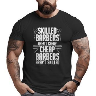 Barber s For Men Dad Hairdressing Hair Stylists Big and Tall Men T-shirt | Mazezy