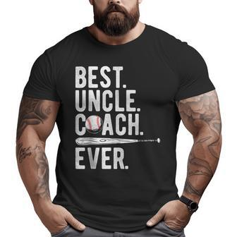 Baseball Best Uncle Coach Ever Proud Dad Daddy Father's Day Big and Tall Men T-shirt | Mazezy