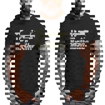 The Bassfather Distressed Bass Player Dad Father's Day Big and Tall Men T-shirt | Mazezy