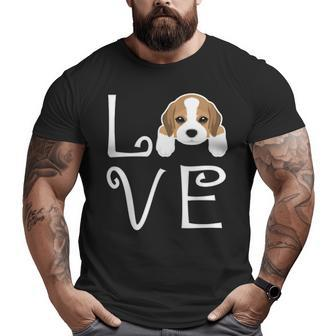 Beagle Love Dog Owner Beagle Puppy Big and Tall Men T-shirt | Mazezy