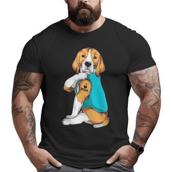 Beagle I Love Mom Apparel Dog Mom Womens Big and Tall Men T-shirt | Mazezy AU