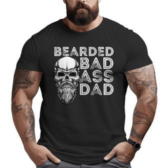Bearded Dad Father Beard Lover & Facial Hair Big and Tall Men T-shirt | Mazezy