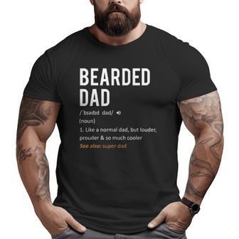 Bearded Dad Father's Day From Daughter & Son Big and Tall Men T-shirt | Mazezy