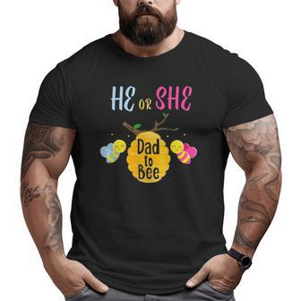 Bee Gender Reveal For Dad Bee Themed Party Big and Tall Men T-shirt | Mazezy