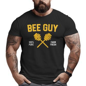 Beekeeper For Men Beekeeping Father Dad Bee Guy Big and Tall Men T-shirt | Mazezy