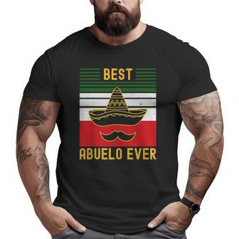Best Abuelo Ever In Spanish Vintage Mexico Flag Father's Day Big and Tall Men T-shirt | Mazezy