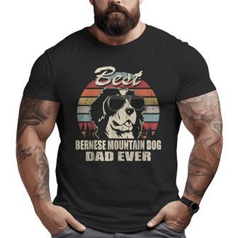 Best Bernese Mountain Dog Dad Ever Vintage Retro Dog Dad Big and Tall Men T-shirt | Mazezy