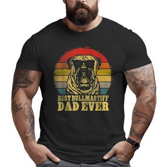 Best Bullmastiff Dad Ever Retro Vintage Big and Tall Men T-shirt | Mazezy