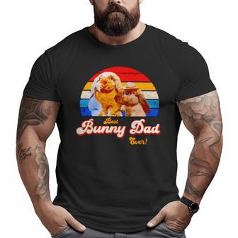 Best Bunny Dad Ever Vintage V2 Big and Tall Men T-shirt | Mazezy