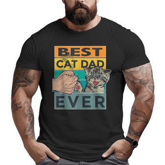 Best Cat Dad Ever Bump Cat Lover Big and Tall Men T-shirt | Mazezy