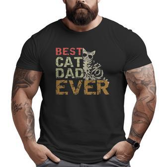Best Cat Dad Ever Essential Big and Tall Men T-shirt | Mazezy