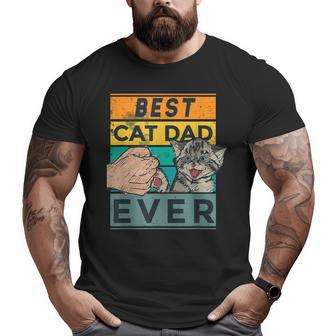 Best Cat Dad Ever Father's Day Daddy Father Sayings Big and Tall Men T-shirt | Mazezy
