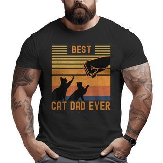 Best Cat Dad Ever Fist Bump For Fur Daddies Big and Tall Men T-shirt | Mazezy