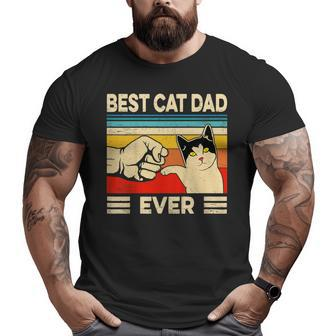 Best Cat Dad Ever Cat Daddy Father Day Big and Tall Men T-shirt | Mazezy