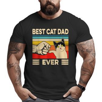 Best Cat Dad Ever Cat Dad Father Vintage For Big and Tall Men T-shirt | Mazezy